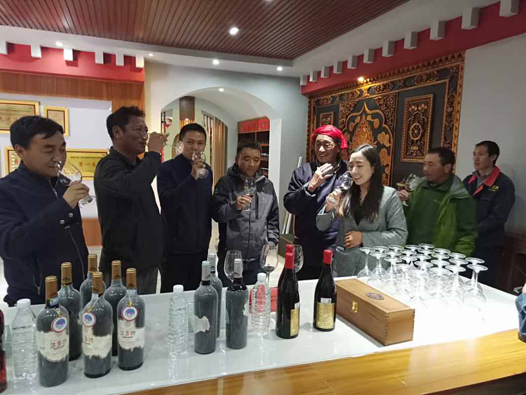 學(xué)習(xí)考察組在昌都市芒康縣納西鄉(xiāng)達(dá)美擁葡萄酒廠展覽館參觀學(xué)習(xí),。.jpg